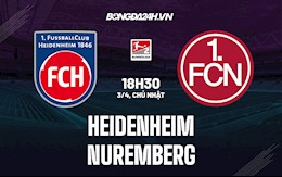 Nhận định Heidenheim vs Nuremberg 18h30 ngày 3/4 (Hạng 2 Đức 2021/22)