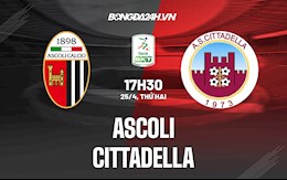 Nhận định,  Ascoli vs Cittadella 17h30 ngày 25/4 (Hạng 2 Italia 2021/22)