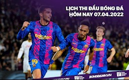 Lịch thi đấu bóng đá hôm nay 7/4/2022: Eintracht Frankfurt vs Barcelona