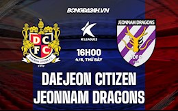 Nhận định Daejeon Citizen vs Jeonnam Dragons 16h00 ngày 4/6 (Hạng 2 Hàn Quốc 2022)