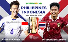 Nhận định bóng đá Philippines vs Indonesia 19h30 ngày 2/1 (AFF Cup 2022/23)