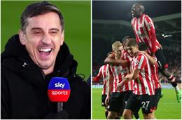 Gary Neville hả hê sau thất bại của Liverpool trước Brentford