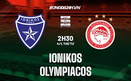 Nhận định, dự đoán Ionikos vs Olympiacos 2h30 ngày 4/1 (VĐQG Hy Lạp 2022/23)