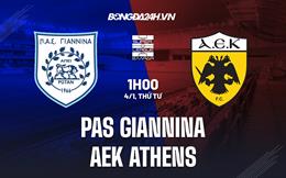 Nhận định PAS Giannina vs AEK Athens 1h00 ngày 4/1 (VĐQG Hy Lạp 2022/23)