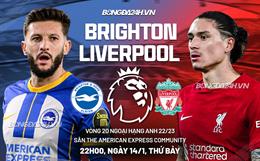 Nhận định Brighton vs Liverpool (22h00 ngày 14/1): The Kop lại mất điểm?