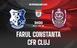 Nhận định Farul Constanta vs CFR Cluj 01h00 ngày 24/1 (VĐQG Romania 2022/23)