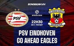 Nhận định PSV Eindhoven vs Go Ahead Eagles 22h30 ngày 28/1 (VĐQG Hà Lan 2022/23)