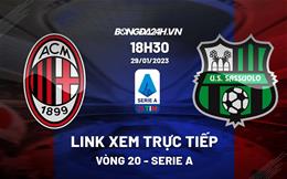 Link xem trực tiếp AC Milan vs Sassuolo 18h30 ngày 29/1 (Serie A 2022/23)
