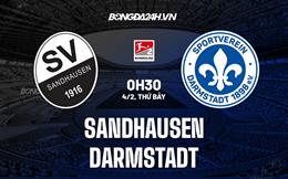 Nhận định - dự đoán Sandhausen vs Darmstadt 0h30 ngày 4/2 (Hạng 2 Đức 2022/23)