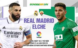 Nhận định Real Madrid vs Elche (03h00 ngày 16/2): Hủy diệt tí hon