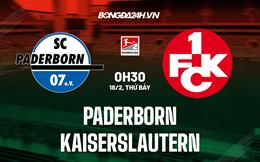 Nhận định Paderborn vs Kaiserslautern 0h30 ngày 18/2 (Hạng 2 Đức 2022/23)