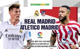 Nhận định Real Madrid vs Atletico Madrid (00h30 ngày 26/2): Ngáng chân thầy trò Ancelotti