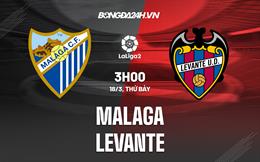Nhận định Malaga vs Levante 3h00 ngày 18/3 (Hạng 2 Tây Ban Nha 2022/23)