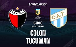 Nhận định bóng đá Colon vs Tucuman 5h00 ngày 3/4 (VĐQG Argentina 2023)