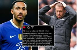 Aubameyang công khai ủng hộ việc Chelsea sa thải Graham Potter