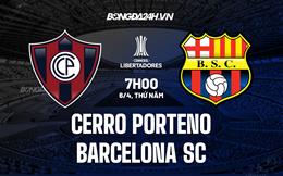 Nhận định Cerro Porteno vs Barcelona SC 7h00 ngày 6/4 (Copa Libertadores 2023)