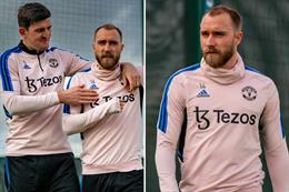 Christian Eriksen tái xuất trên sân tập cùng MU