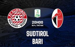 Nhận định - dự đoán Sudtirol vs Bari 20h00 ngày 10/4 (Hạng 2 Italia 2022/23)