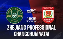 Nhận định Zhejiang Professional vs Changchun Yatai 18h35 ngày 15/4 (VĐQG Trung Quốc 2023)