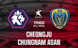 Nhận định Cheongju vs Chungnam Asan 17h00 ngày 18/4 (Hạng 2 Hàn Quốc 2023)