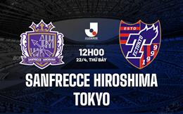 Nhận định Sanfrecce Hiroshima vs Tokyo 12h00 ngày 22/4 (VĐQG Nhật Bản 2023)