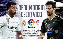 Nhận định Real Madrid vs Celta Vigo (02h00 ngày 23/4): Khó có bất ngờ