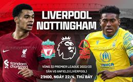 Nhận định Liverpool vs Nottingham Forest (21h00 ngày 22/4): 3 điểm nuôi hy vọng