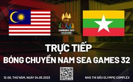 Trực tiếp bóng chuyền nam Malaysia vs Myanmar (Bảng B SEA Games 32)