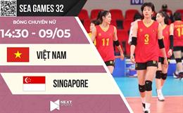 Trực tiếp bóng chuyền nữ Việt Nam vs Singapore (Bảng B SEA Games 32)