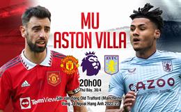 Nhận định MU vs Aston Villa (20h00 ngày 30/4): Top 4 lung lay