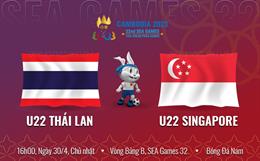 Thắng dễ Singapore, U22 Thái Lan thị uy sức mạnh trong ngày ra quân ở SEA Games 22