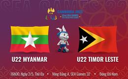 Thắng tối thiểu Timor Leste, U22 Myanmar ra quân nhọc nhằn