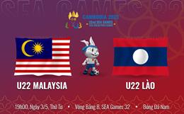 U22 Malaysia đè bẹp Lào trong trận ra quân tại SEA Games 32