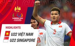Video tổng hợp: U22 Việt Nam 3-1 U22 Singapore (Bảng B SEA Games 32)
