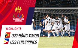 Highlights U22 Đông Timor - U22 Philippines | Bất ngờ lớn! | Bảng A SEA Games 32