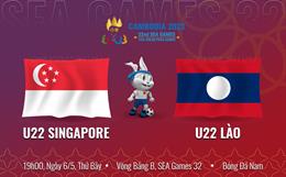 U22 Singapore may mắn không thua Lào