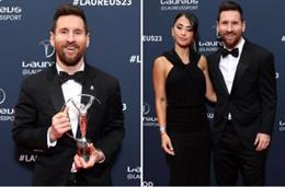 Lionel Messi rạng rỡ bên vợ trong ngày được vinh danh