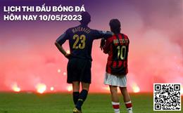 Lịch thi đấu bóng đá hôm nay 10/5/2023: Derby thành Milan