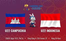 Thi đấu nỗ lực, U22 Campuchia vẫn thua Indonesia