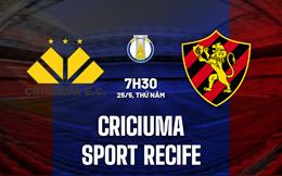 Nhận định - dự đoán Criciuma vs Sport Recife 07h30 ngày 25/5 (Hạng 2 Brazil 2023)