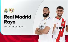 Link xem trực tiếp Real Madrid vs Vallecano 0h30 ngày 25/5 (La Liga 2022/23)