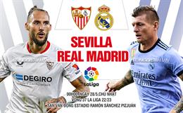 Nhận định Sevilla vs Real Madrid (00h00 ngày 28/5): Kéo sập Ramon Sanchez Pizjuan