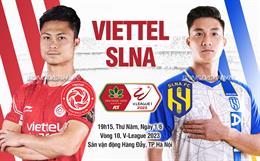 Trực tiếp bóng đá Viettel vs SLNA 19h15 ngày 1/6 (V-League 2023)