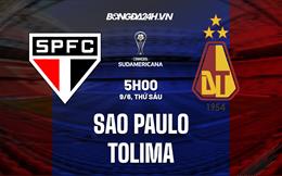 Nhận định Sao Paulo vs Deportes Tolima 05h00 ngày 9/6 (Copa Sudamericana 2023)