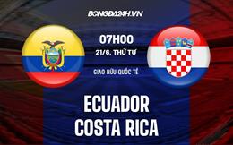 Nhận định bóng đá Ecuador vs Costa Rica 7h00 ngày 21/6 (Giao hữu quốc tế)