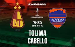 Nhận định bóng đá Tolima vs Cabello 7h30 ngày 28/6 (Copa Sudamericana 2023)