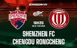 Nhận định Shenzhen FC vs Chengdu Rongcheng 18h35 ngày 29/6 (VĐQG Trung Quốc 2023)