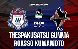 Nhận định Thespakusatsu Gunma vs Roasso Kumamoto 17h00 ngày 5/7 (Hạng 2 Nhật 2023)