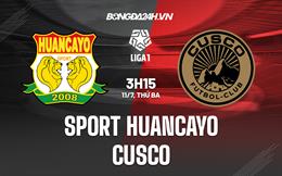 Nhận định Sport Huancayo vs Cusco 3h15 ngày 11/07 (VĐQG Peru 2023)