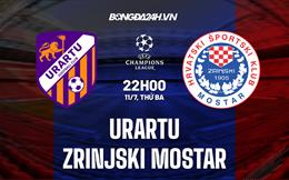 Nhận định Urartu vs Zrinjski Mostar 22h00 ngày 11/7 (Champions League 2023/24)